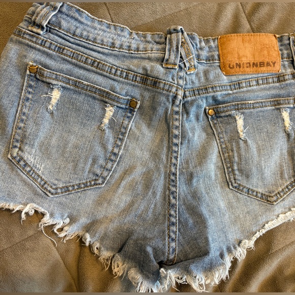 UNIONBAY Distressed Denim Shorts - Light Blue - Picture 3 of 3